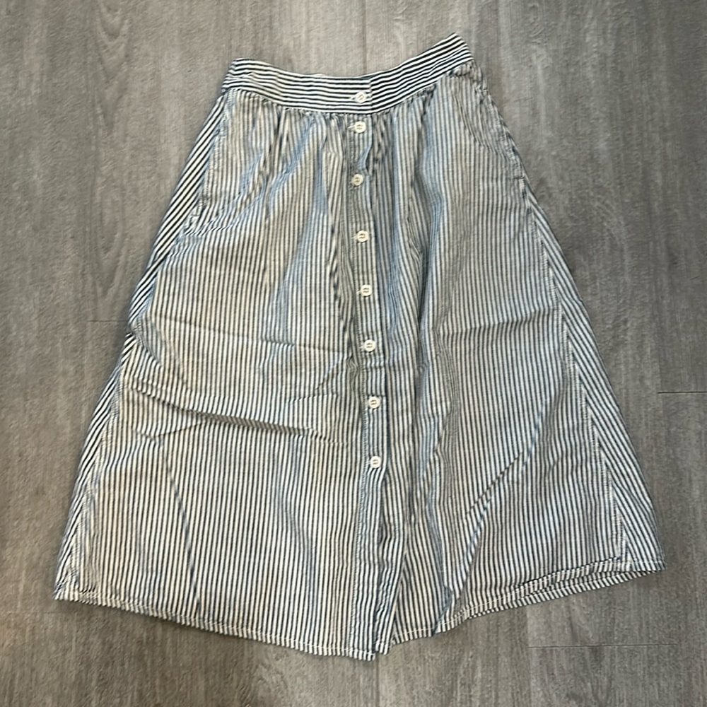 Madewell stripe cotton skirt